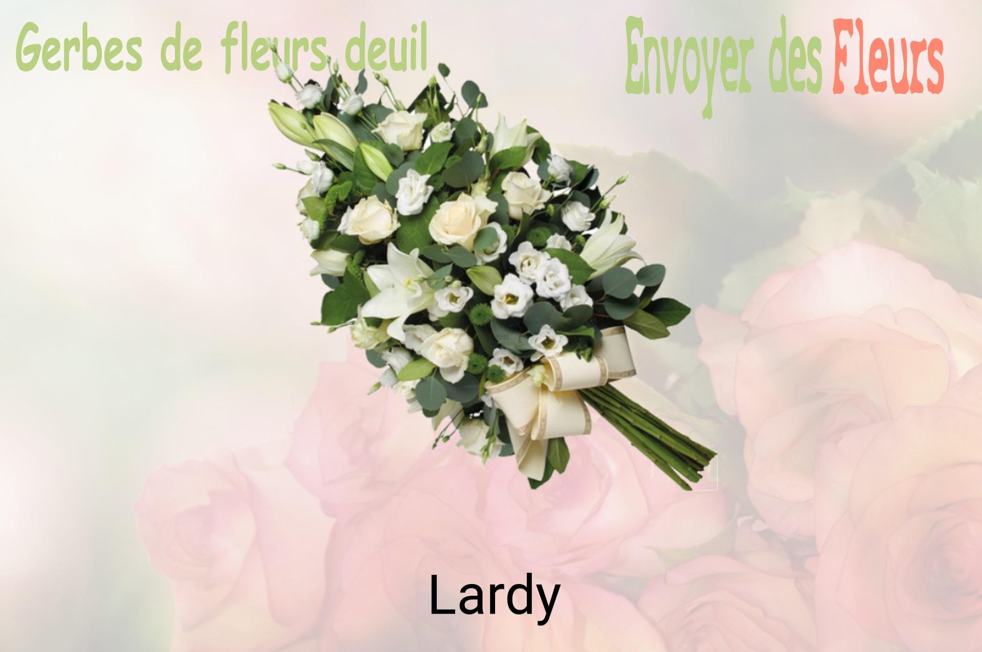 Gerbe de fleurs de deuil livrée à Lardy